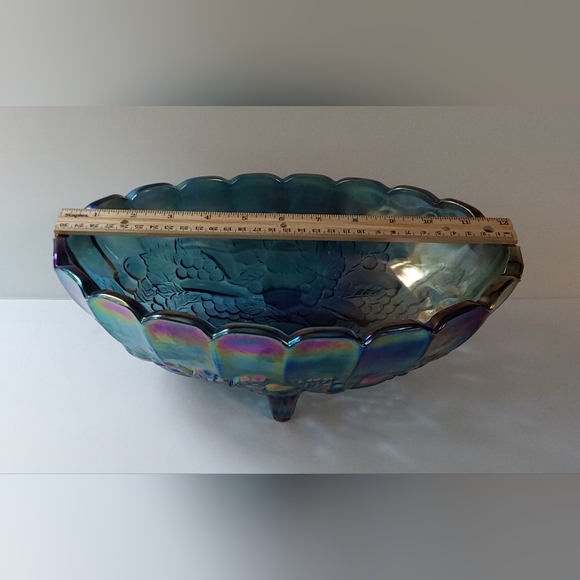 INDIANA GLASS Carnival Glass Serving Bowl - Picture 7 of 8